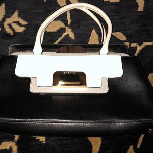 Chic Black and White Satchel